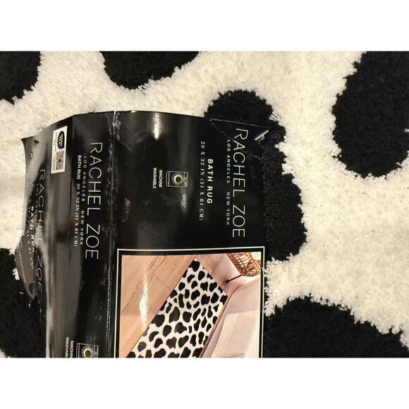 Rachel Zoe Leopard Bath Rug 20x32 Designer Luxury Plush Mat Animal Print - Picture 3 of 4